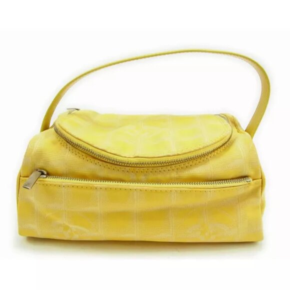 Chanel Pouch Bag Vanity New travel line Yellow Woman Authentic Used - Picture 1 of 6